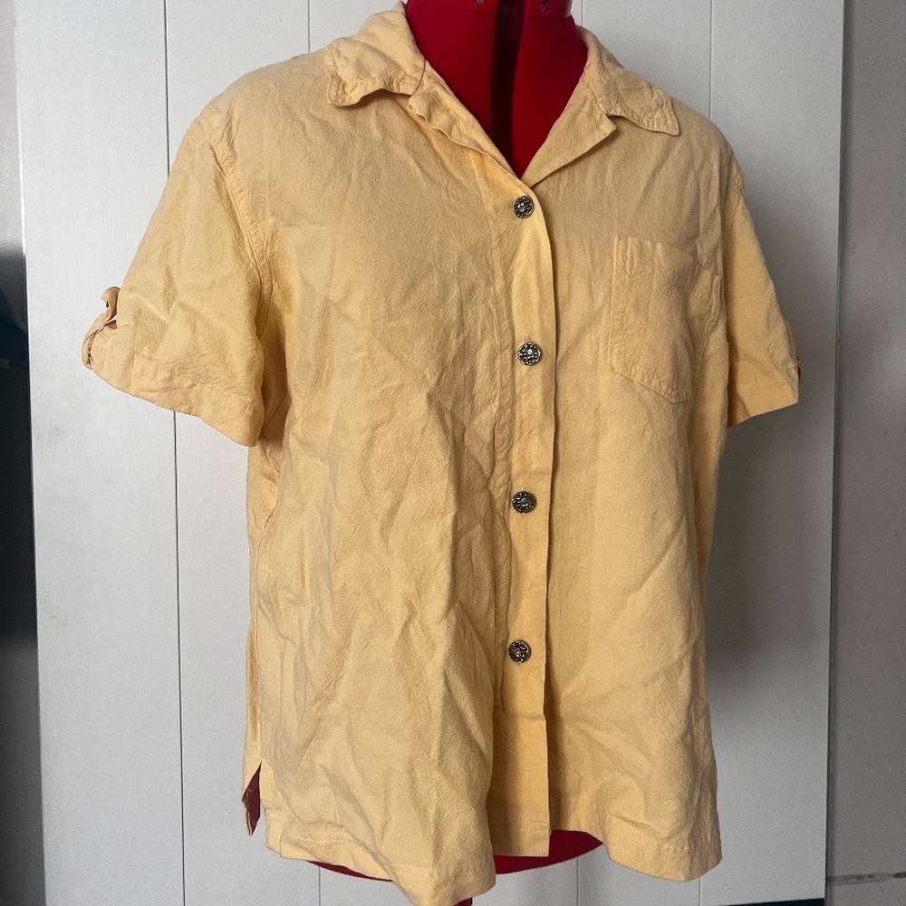 Vintage Yellow Button Up